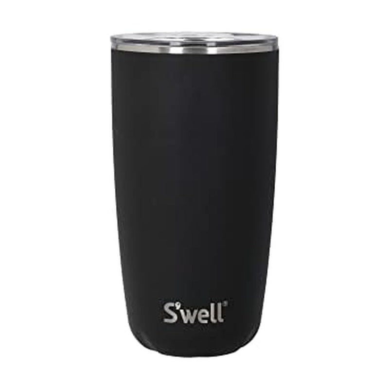 S'well Stainless Steel Tumbler with Slide-Open Lid, 18oz, Onyx, Triple Layered Vacuum Insulated Containers Keeps Drinks Cold for 12 Hours and Hot for 4, BPA Free - Image 1